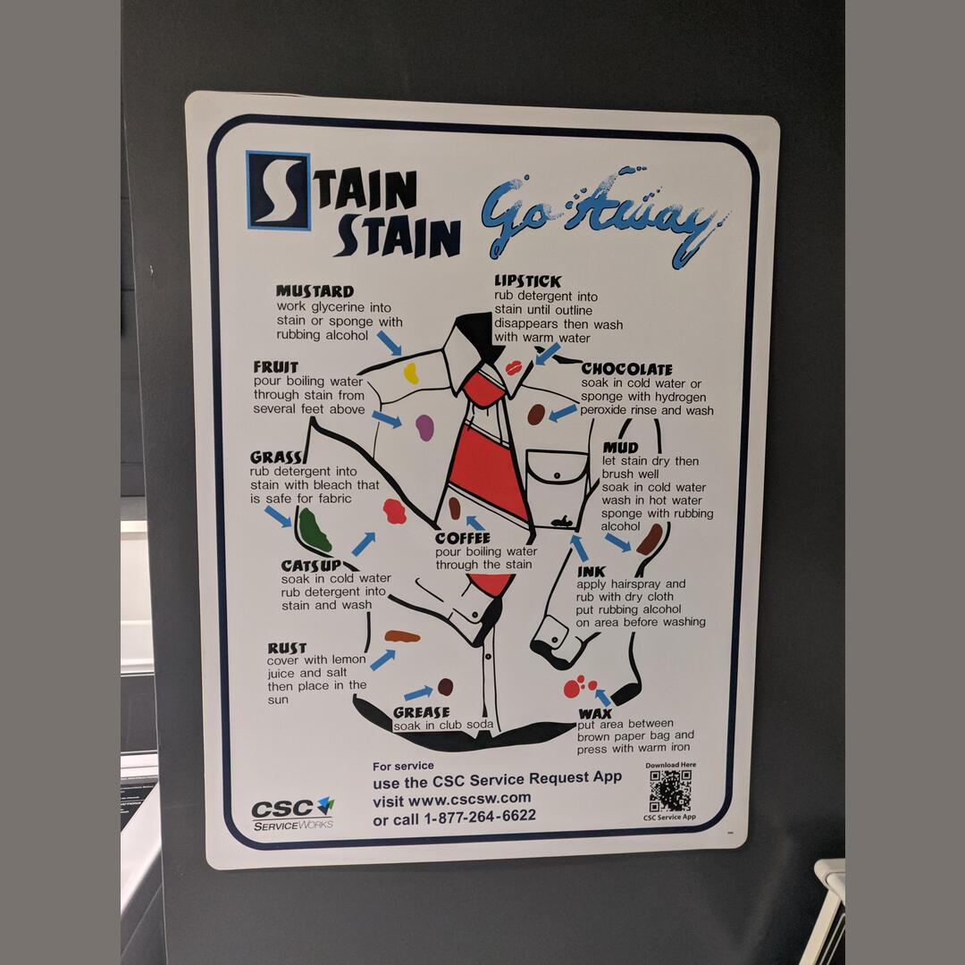 In my college laundry room