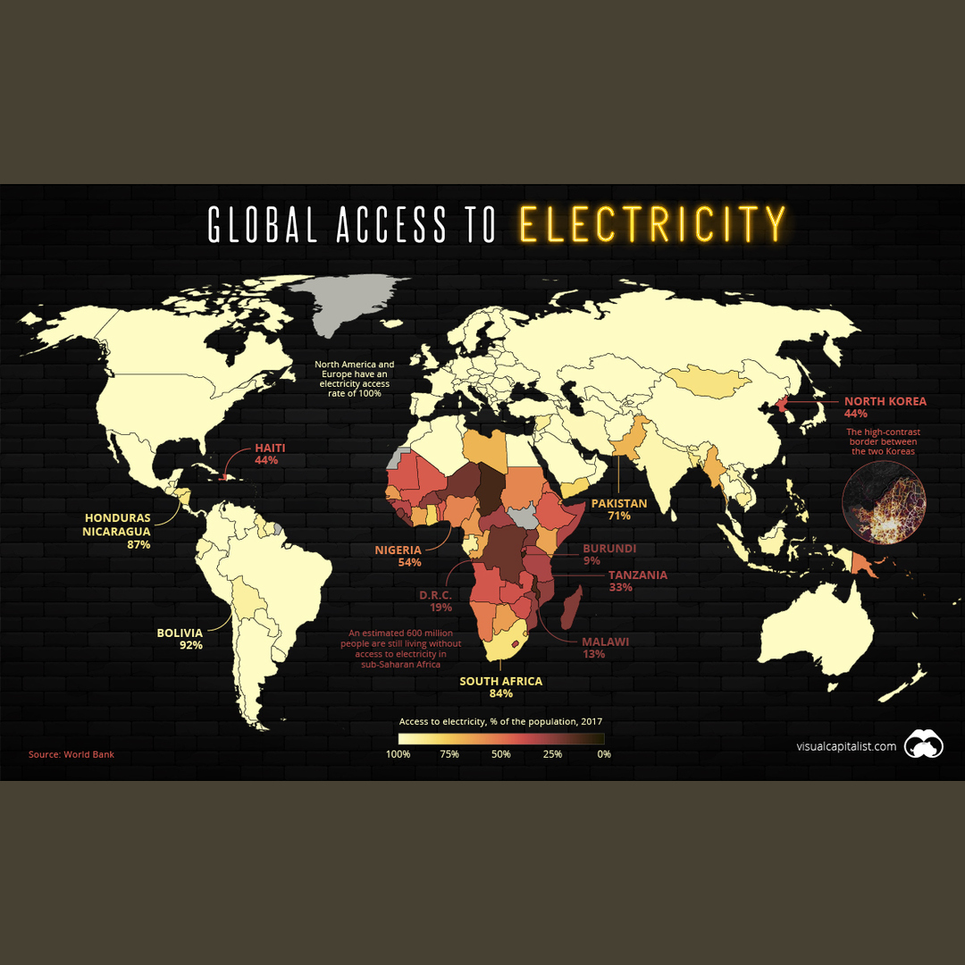 map of Global Access to Electricity