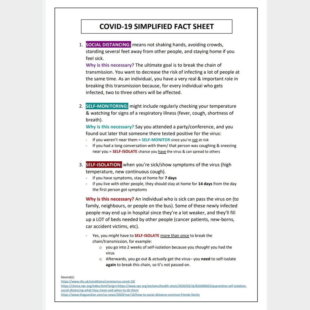 A informative simple poster on the different stages when it comes to COVID19. Hope you find it useful.