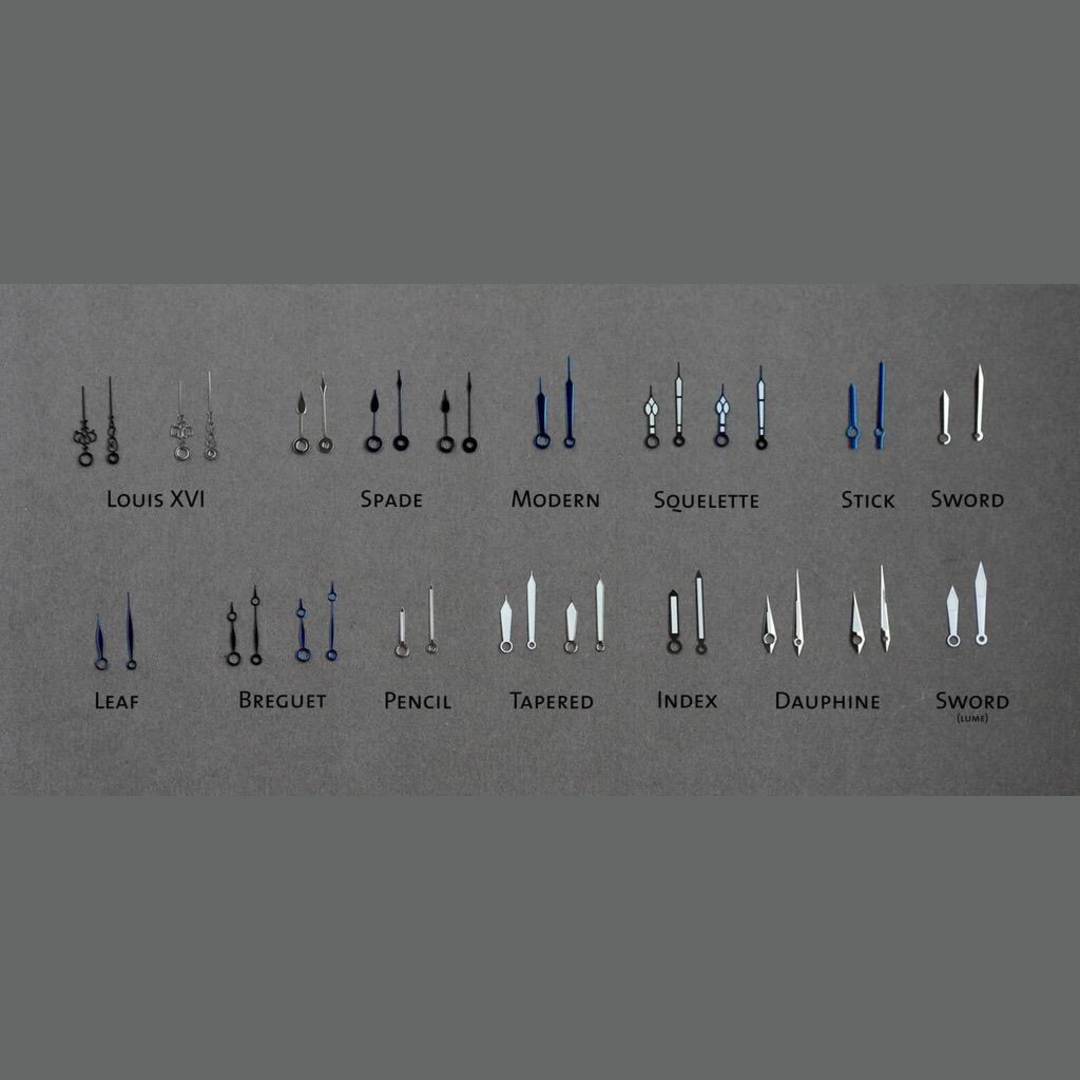 Different type of watch hands