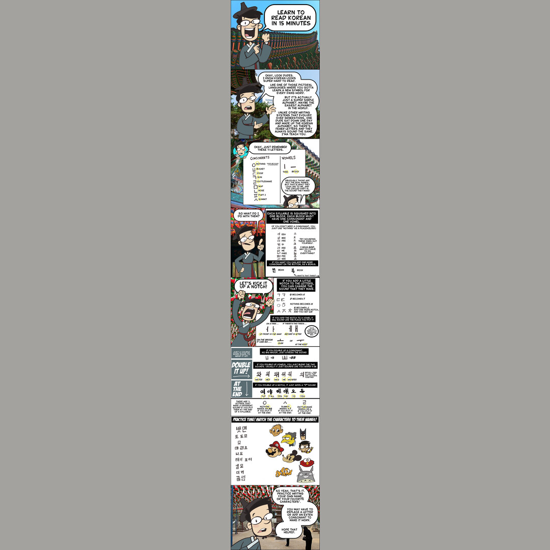 Learn the Korean Alphabet in 15 minutes!