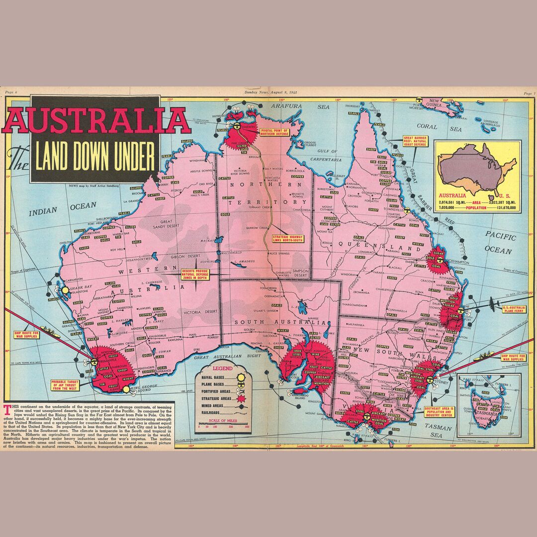 Australia, The Land Down Under (1942) made to show people in the U.S. the importance of Australia to the Second World War strategy