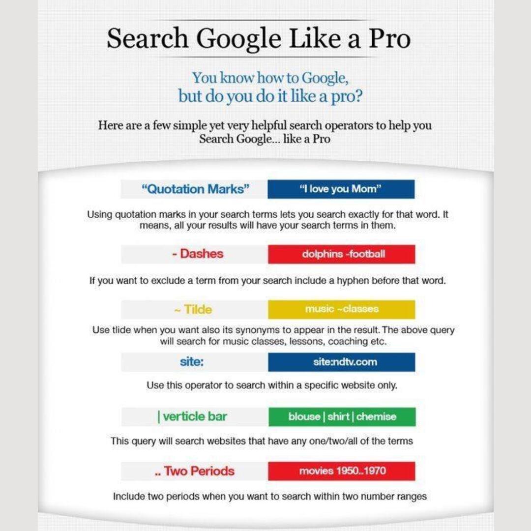 Using Google like a pro