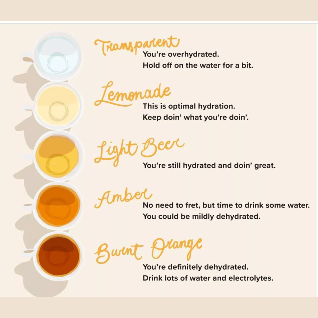Are you dehydrated? What color is your pee?