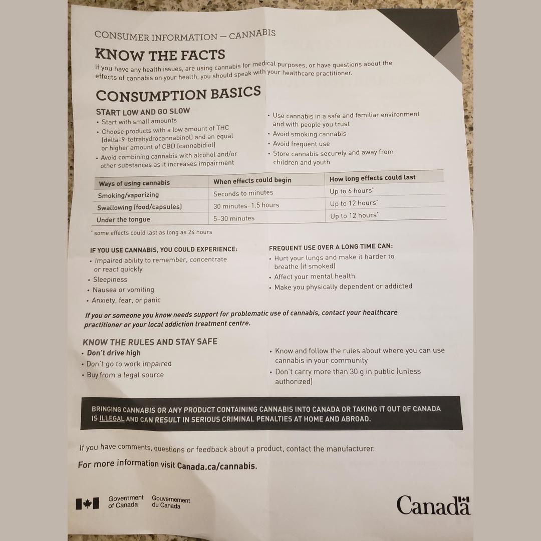 This might get removed, but here is a cool guide to cannabis from the Canadian government.