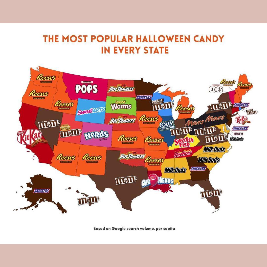 The Most Popular Halloween Candy in Every U.S. State