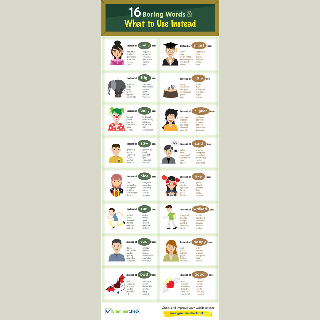 16 Boring Words What to Use Instead