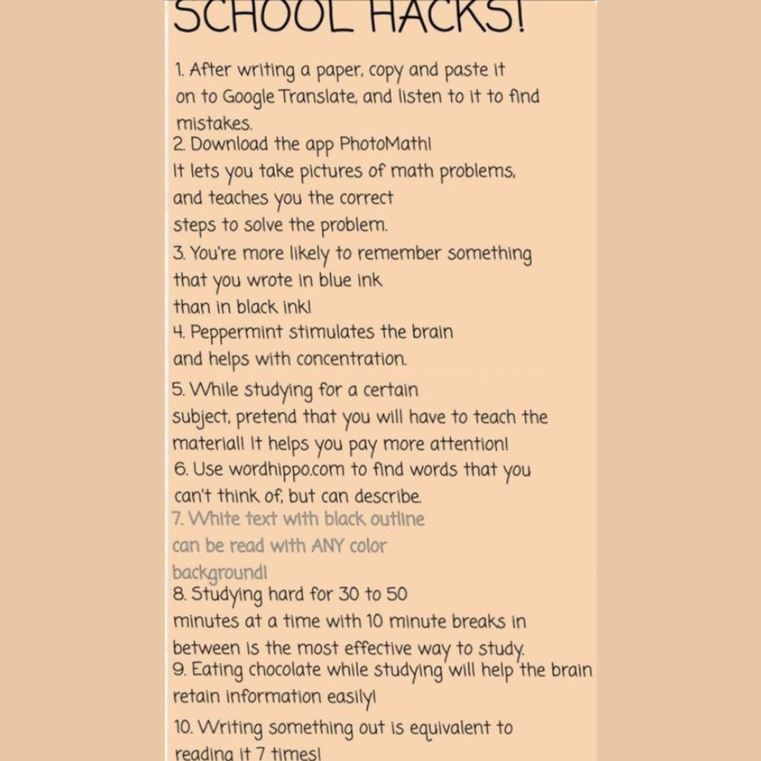 For students doing online school work