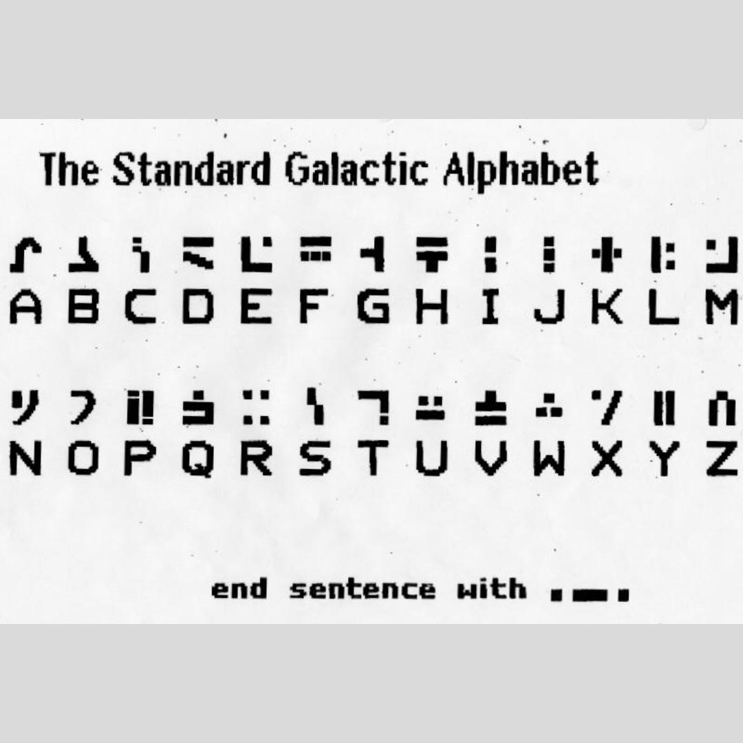 Minecraft Enchanting Language. (Standard Galactic Alphabet)