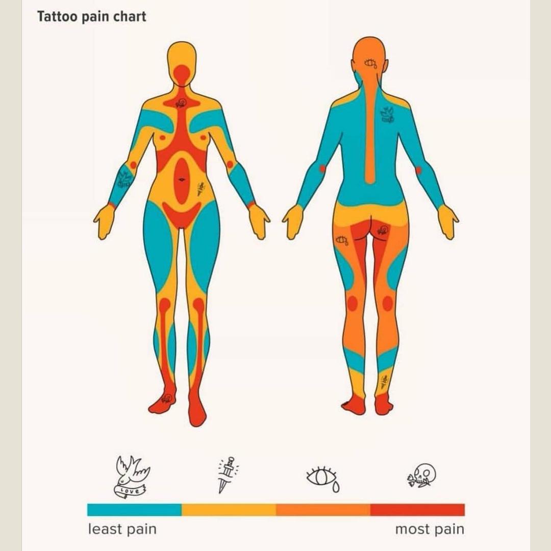 Tattoo pain chart